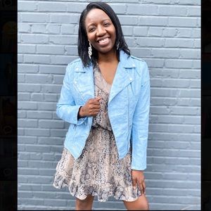 fab’rik Taupe Snakeskin Print Mini Dress Size L